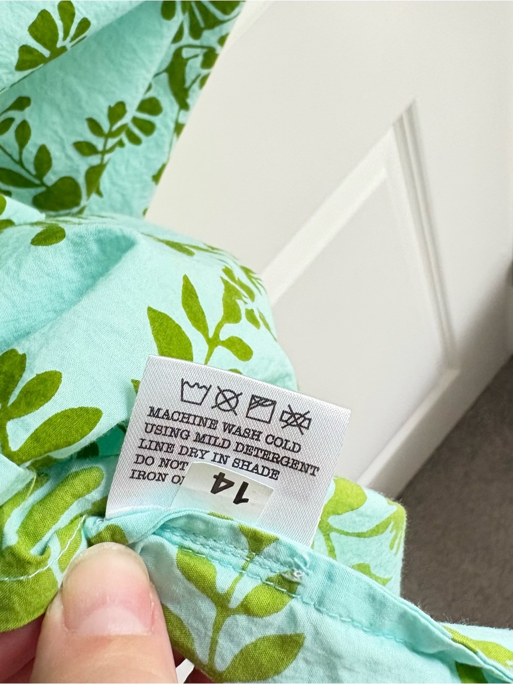 Olivia James The Label Brooke Dress – XS – Cottage Vine Blue & Green – Like New - Picture 11 of 11